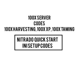 100x BOOSTED NITRADO ARK PS4 server INI CODES