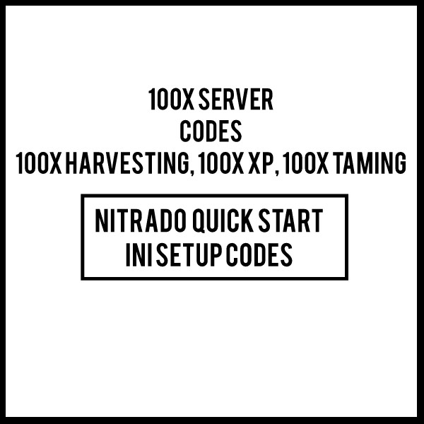 100x BOOSTED NITRADO ARK PS4 server INI CODES