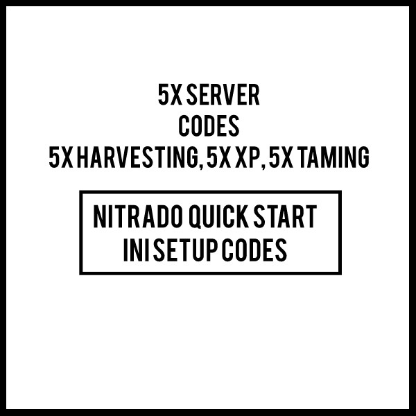 5x BOOSTED NITRADO ARK PS4 server INI CODES