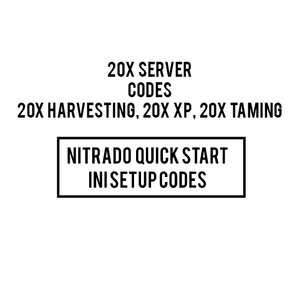 20x BOOSTED NITRADO ARK PS4 server INI CODES