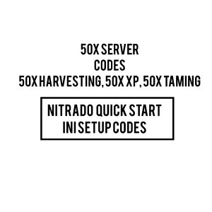 50x BOOSTED NITRADO ARK PS4 server INI CODES